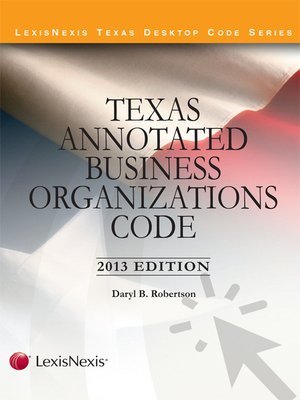 cover image of Texas Annotated Business Organizations Code